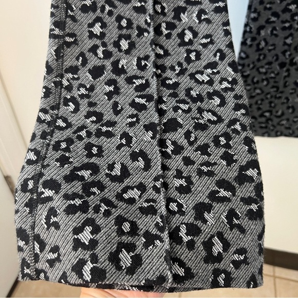 Anthropologie Maeve Mollie Kick Flare Gray Leopard Pants - Picture 8 of 14